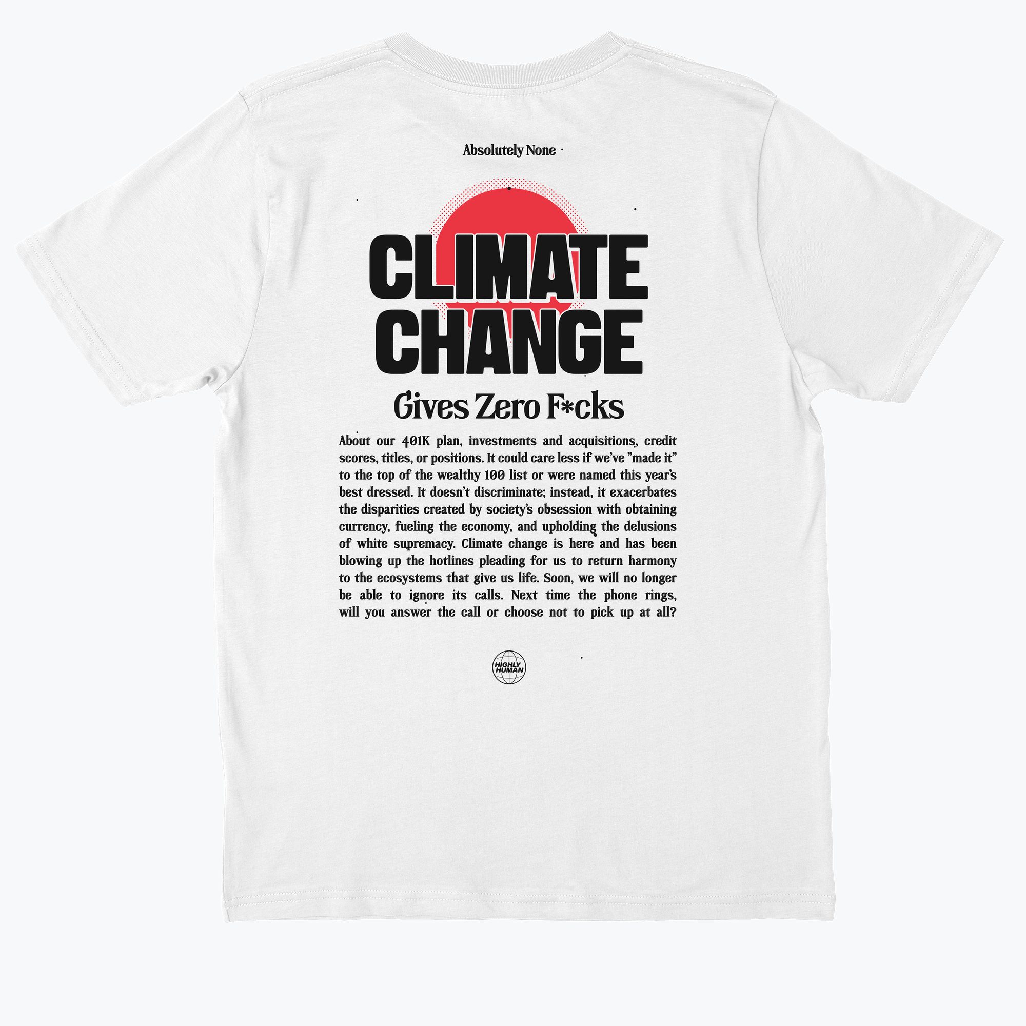 Unisex Sweatshirt Red Climate Change 